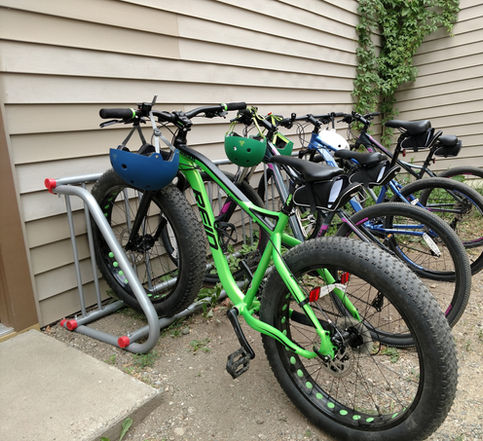 A variety of bikes available for rent at Ely Bike and Kicksled.