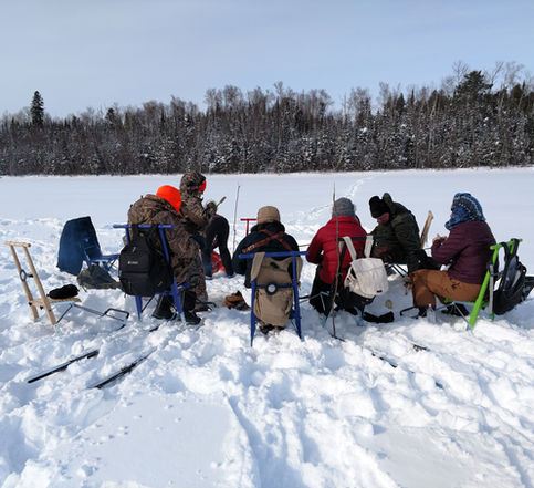 Kicksleds make a great seat for ice fishing!