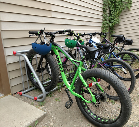 A variety of bikes available for rent at Ely Bike and Kicksled.